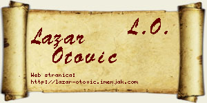 Lazar Otović vizit kartica